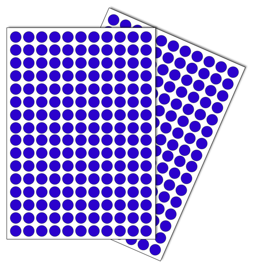Синие виниловые наклейки для маркировки Policomprint М10, 10 мм.