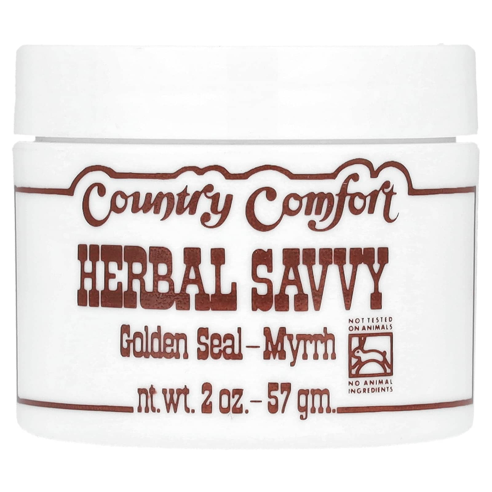 Country Comfort, Herbal Savvy, Golden Seal-Myrrh, мазь на основе гидрастиса и мирры, 57 г (2 унции)