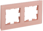BRITE Рамка 2-местная РУ-2-2-БрП стекло персиковый матовый IEK