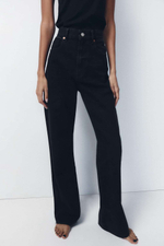 Джинсы с высокой посадкой trf wide leg