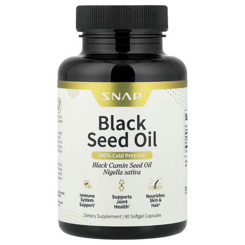 Snap Supplements, Масло черного тмина, 500 мг, 90 мягких капсул