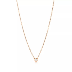Подвеска из розового золота с бриллиантом, Tiffany👑Diamonds by the Yard.