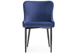 Стул на металлокаркасе Teo dark blue / black