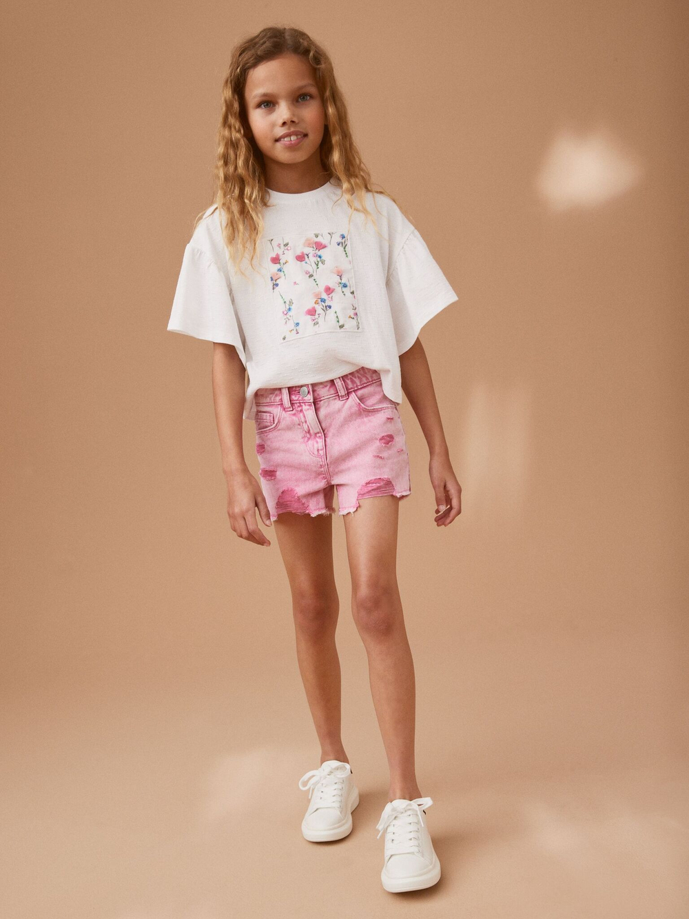 Шорты джинсовые для девочки Next N30-973, Розовый