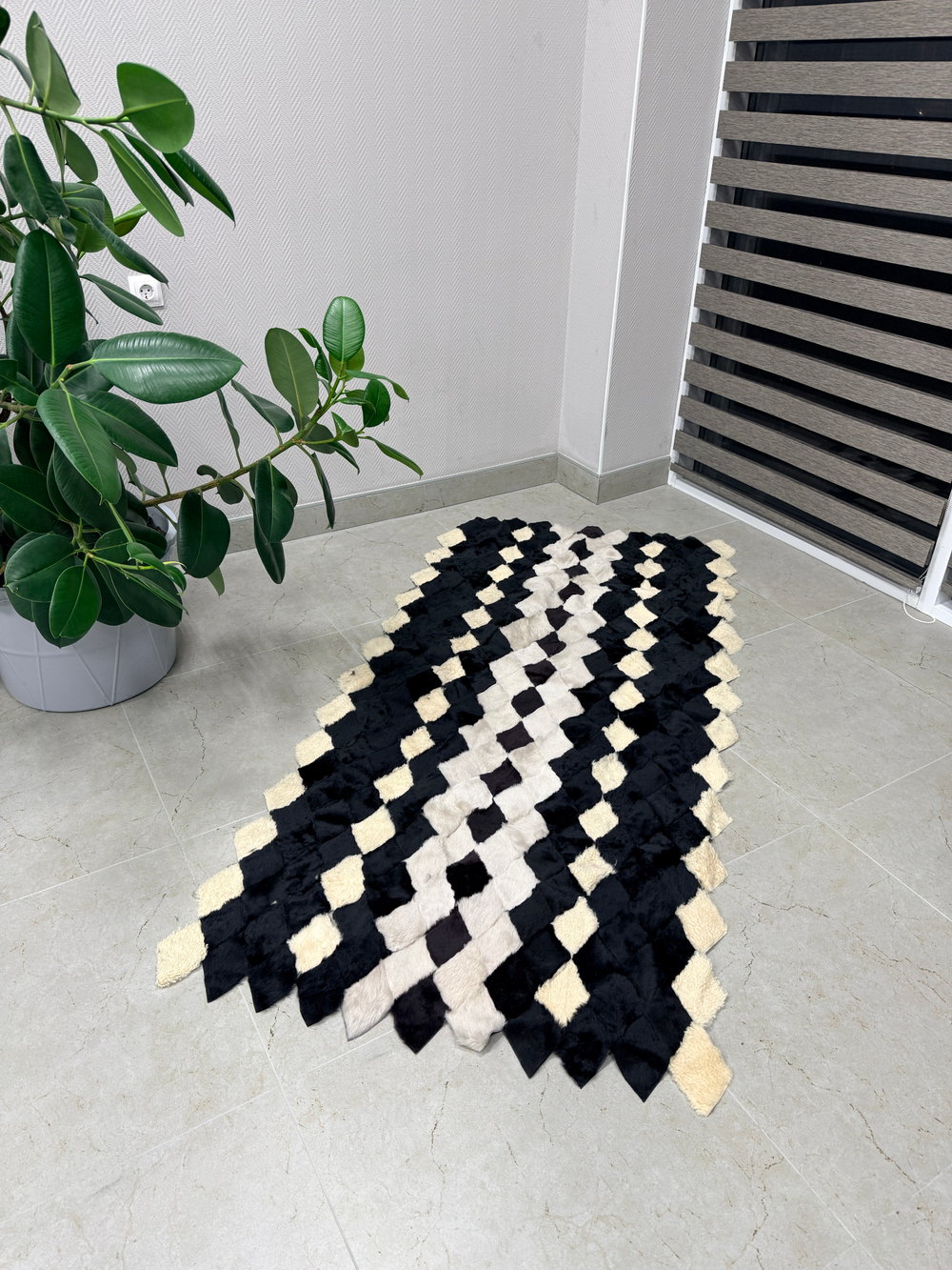 Покрывало меховое ковер из шкуры овчины