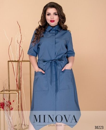 Платье 8605-джинс Minova Фото 2