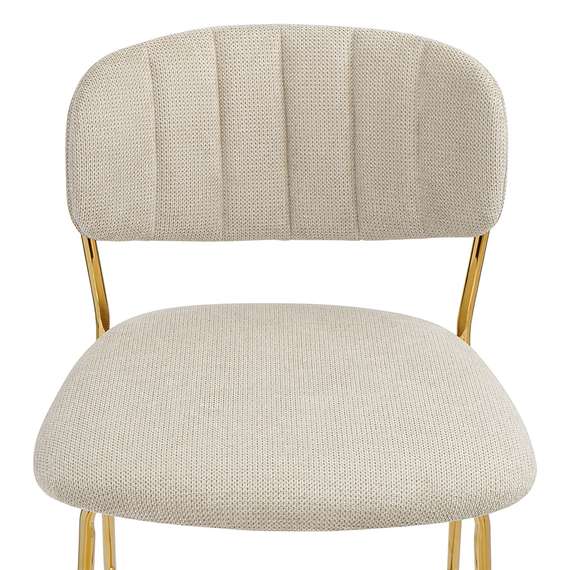 Барный стул Eirill, 71 см, серый шенилл с золотыми ножками