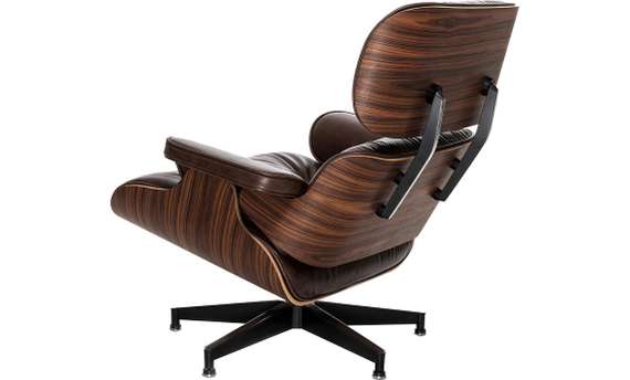 Кресло с оттоманкой Eames Lounge Premium, состаренная кожа