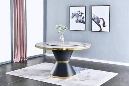 Стол обеденный Ist Casa Патрик, 130х130х75 см, белый мрамор