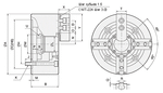 NIT-208A5/A6 Ф 210MM. Патрон токарный AUTOSTRONG с механическим приводом кулачков с переходным фланцем.