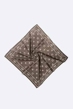 ZARA БАНДАНА С ПРИНТОМ ПЕЙСЛИ, КОРИЧНЕВЫЙ