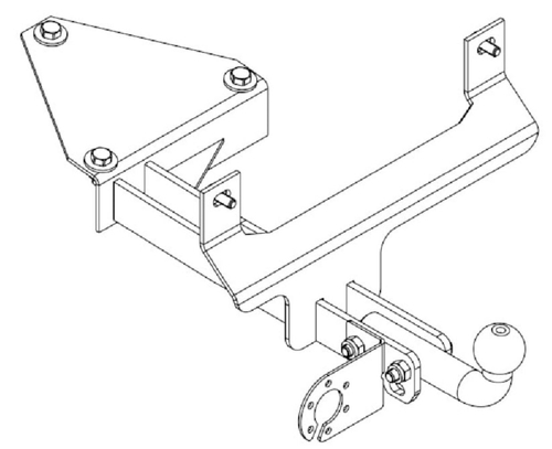 Фаркоп AvtoS для DATSUN mi-DO (2014-) с универсальной электрикой и сертификатом в комплекте, арт.(DO 05+electr)