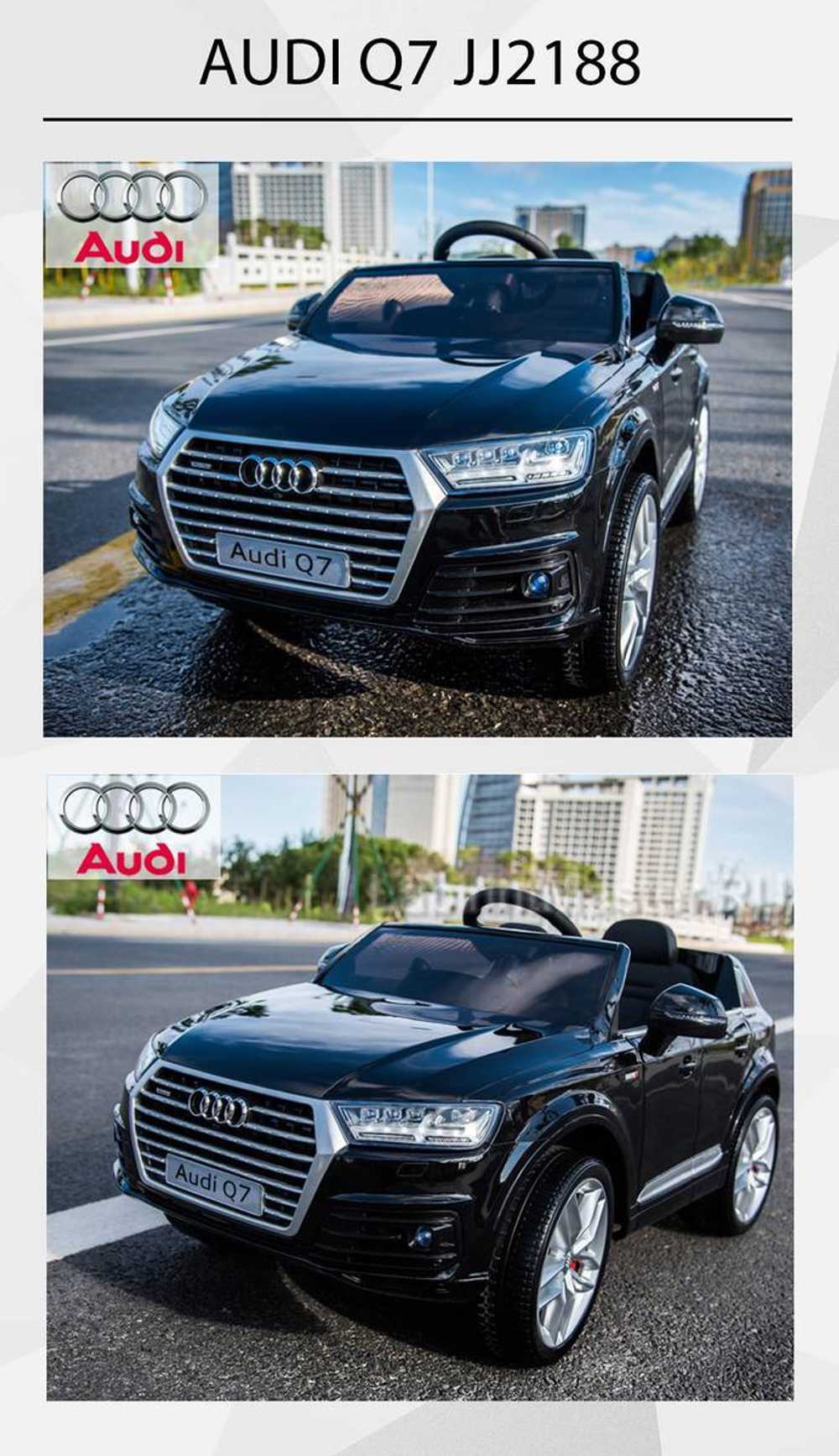 Детский электромобиль "AUDI Q7" 6V, черный