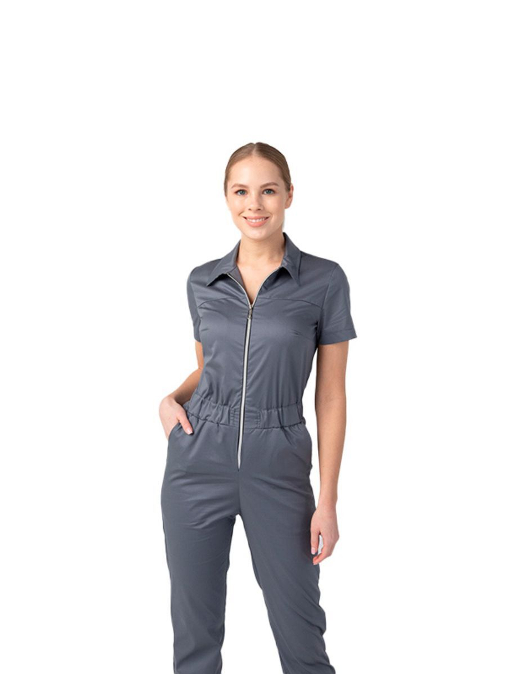 Комбинезон медицинский женский Dr. Nice DRN270, графит, 42