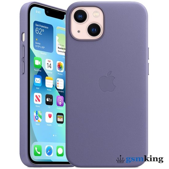 Apple Leather Case with MagSafe iPhone 13 Wisteria «Сиреневая глициния» MM163ZE/A