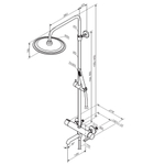 Душевая система c термостатом Damixa Scandinavian Pure 936740300 Черный