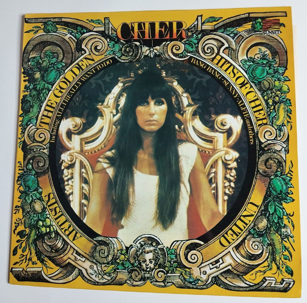 Винтажная виниловая пластинка LP The Golden Hits Of Cher (UK 1980)