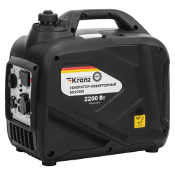 Генератор Kranz KR-16-1141 Генератор инверторный KR2200I, 2,2кВт, 230В, 4л, закрытый корпус, ручной старт