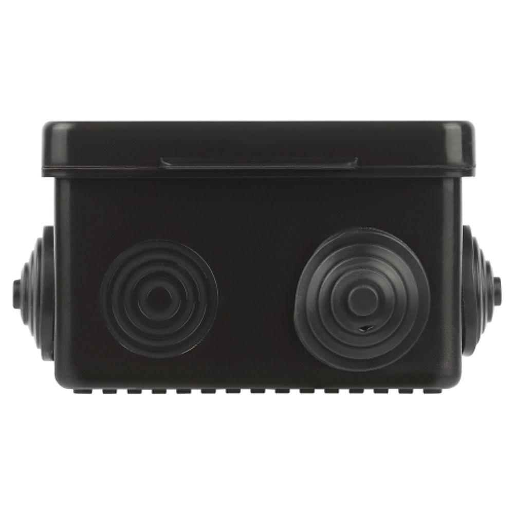 Распаячная коробка ЭРА KOR-80-80-50-7g-B открытой установки черная 80х80х50мм с гермовводами 7 вх. IP54