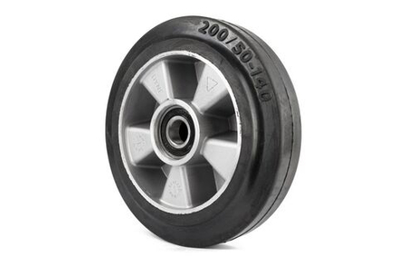Колесо резиновое 200х50 мм с подшипником для тележек гидравлических BF/WB/RHP/BFS