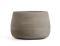 Кашпо TREEZ ERGO - серия Graphics - Низкая чаша - Капучино
