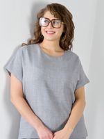 Блузка Женский каприз-3 Виотекс СЕРЫЙ (Акция)