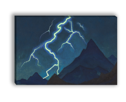 "Зов неба. Молния", Рерих Николай Константинович, картина (репродукция)