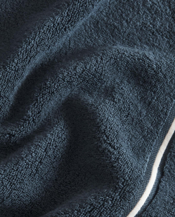 Zara Home - Банное полотенце с вышитым бордюром, синий, 100х180 см