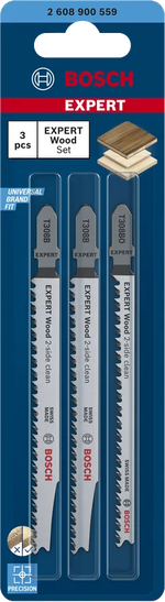 Набор пилок для лобзика T308B/ T308BO 2-side clean Wood Expert BOSCH 2608900559