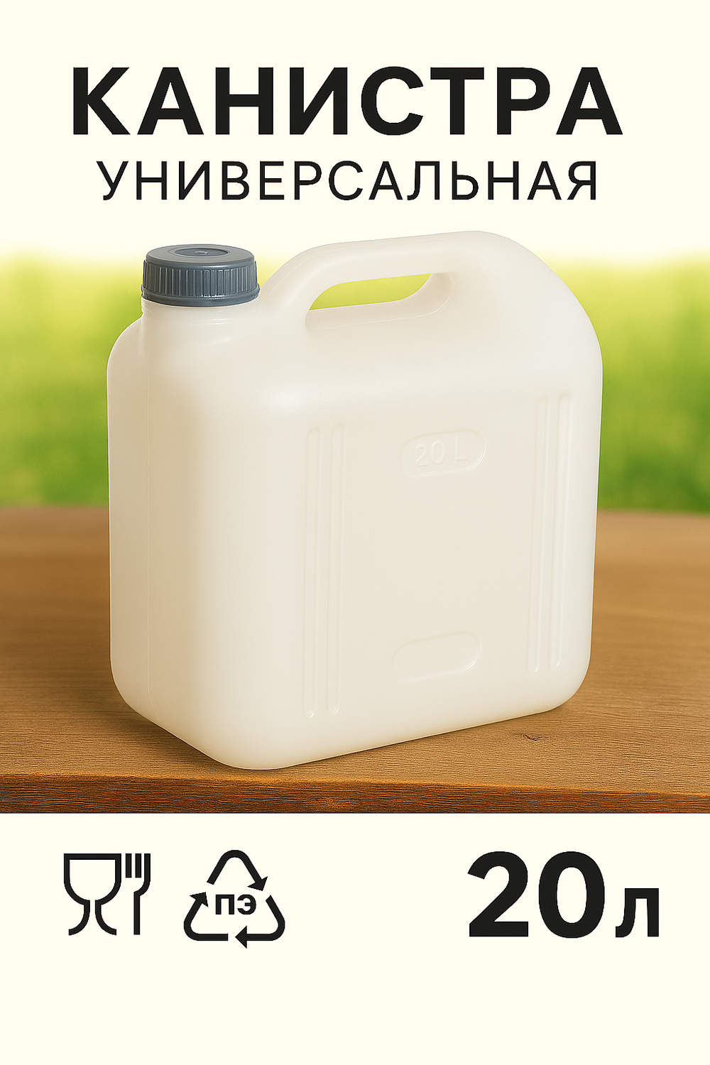 Канистра 20л «Просперо» белая С933БЕЛ