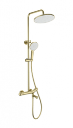 Душевая система с термостатом WONZON & WOGHAND T-1000, Брашированное золото (WW-B3057-A-BG)