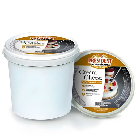 Сыр творожный 65% «President Cream Cheese» 2,2 кг