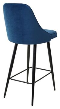 Полубарный стул NEPAL-PB СИНИЙ #29, велюр/ черный каркас (H=68cm)