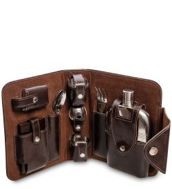 GT-49 Подарочный набор фляжка 250 мл со столовыми приборами «Россия»