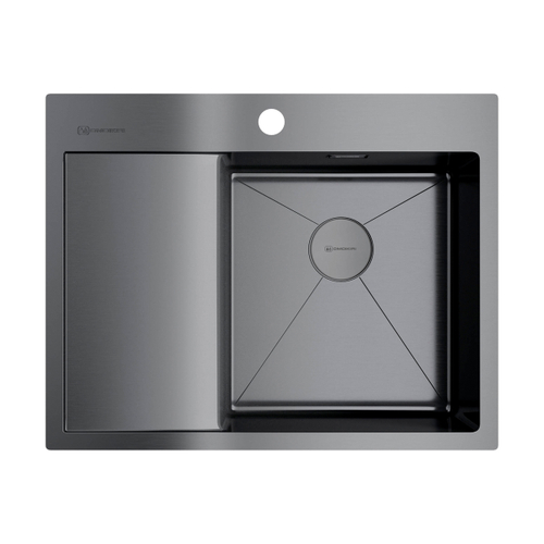 кухонная мойка Omoikiri Akisame 65-R-GM нерж. сталь/вороненая сталь
