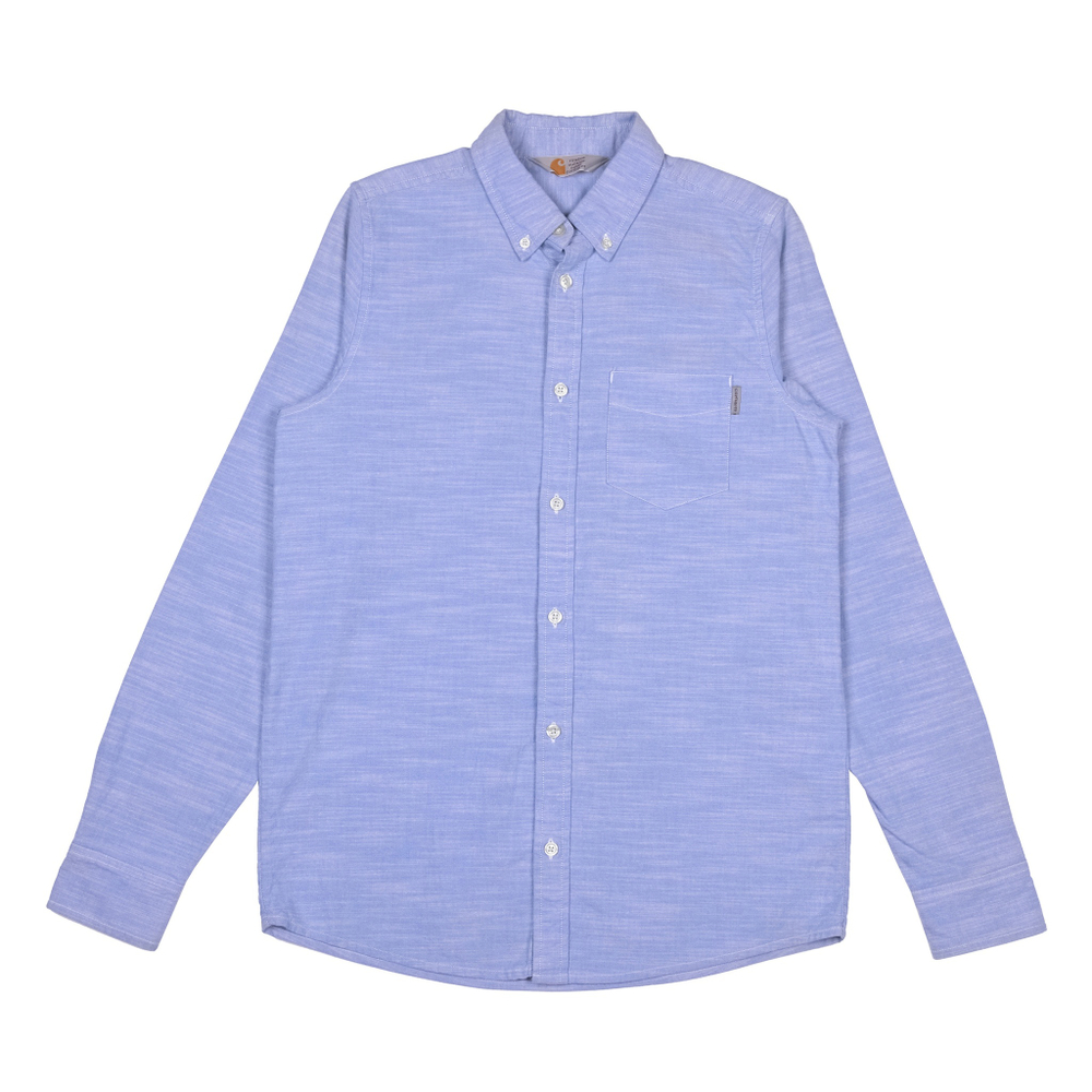 Светло-голубая рубашка Carhartt с карманом на груди, S