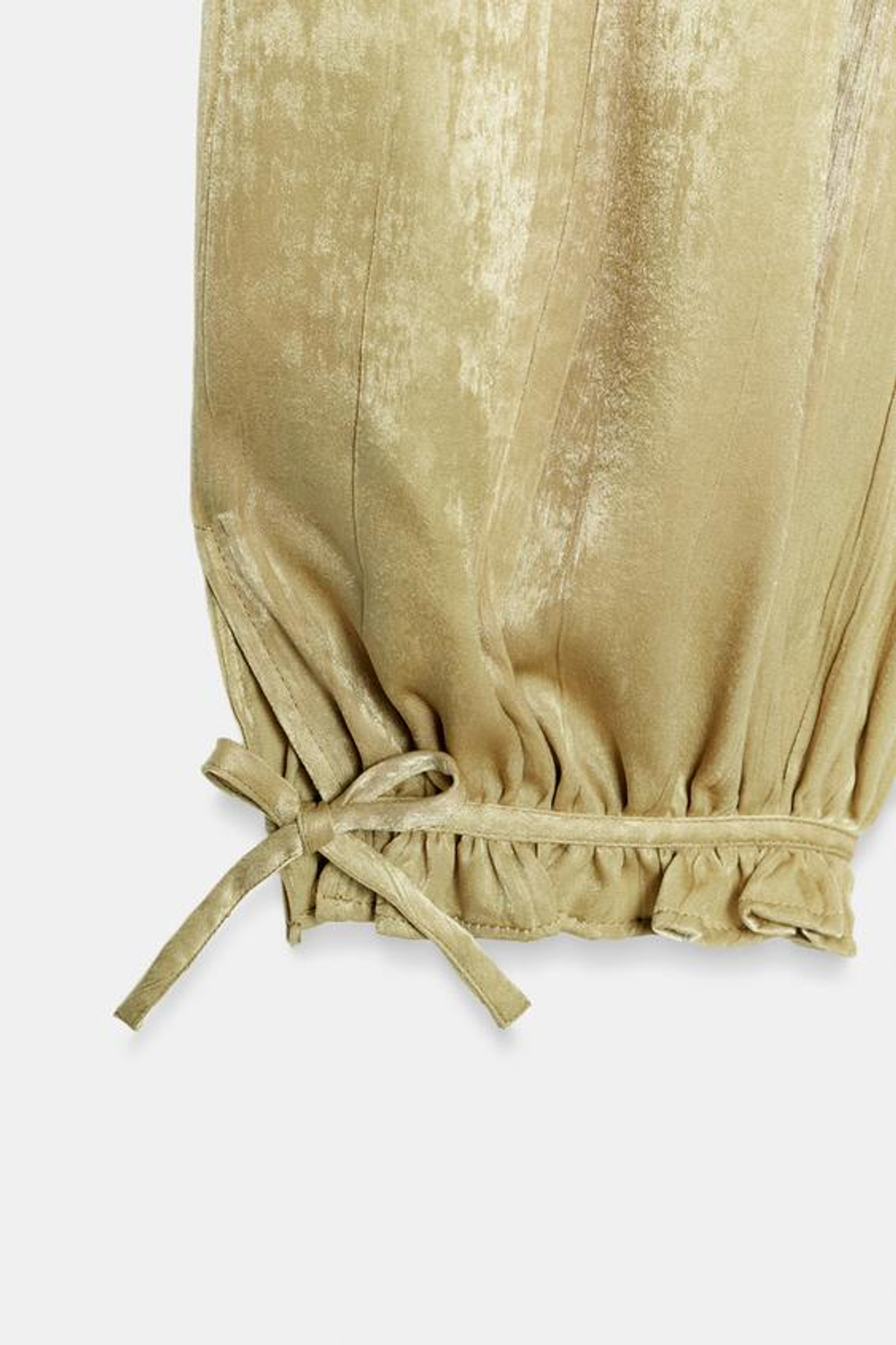ZARA БРЮКИ-ШАРОВАРЫ С ЭЛАСТИЧНЫМ ПОЯСОМ, ОЛИВКОВЫЙ