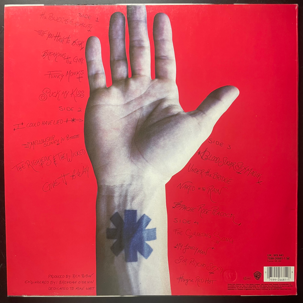 Red Hot Chili Peppers ‎– Blood Sugar Sex Magik 2LP (германия 1991г.)