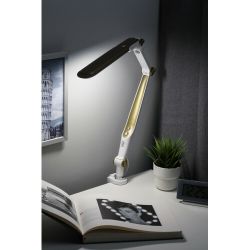 Настольный светильник ЭРА NLED-496-12W-G светодиодный на струбцине золото