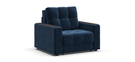 Босс кресло-кровать Велюр Монолит Синий