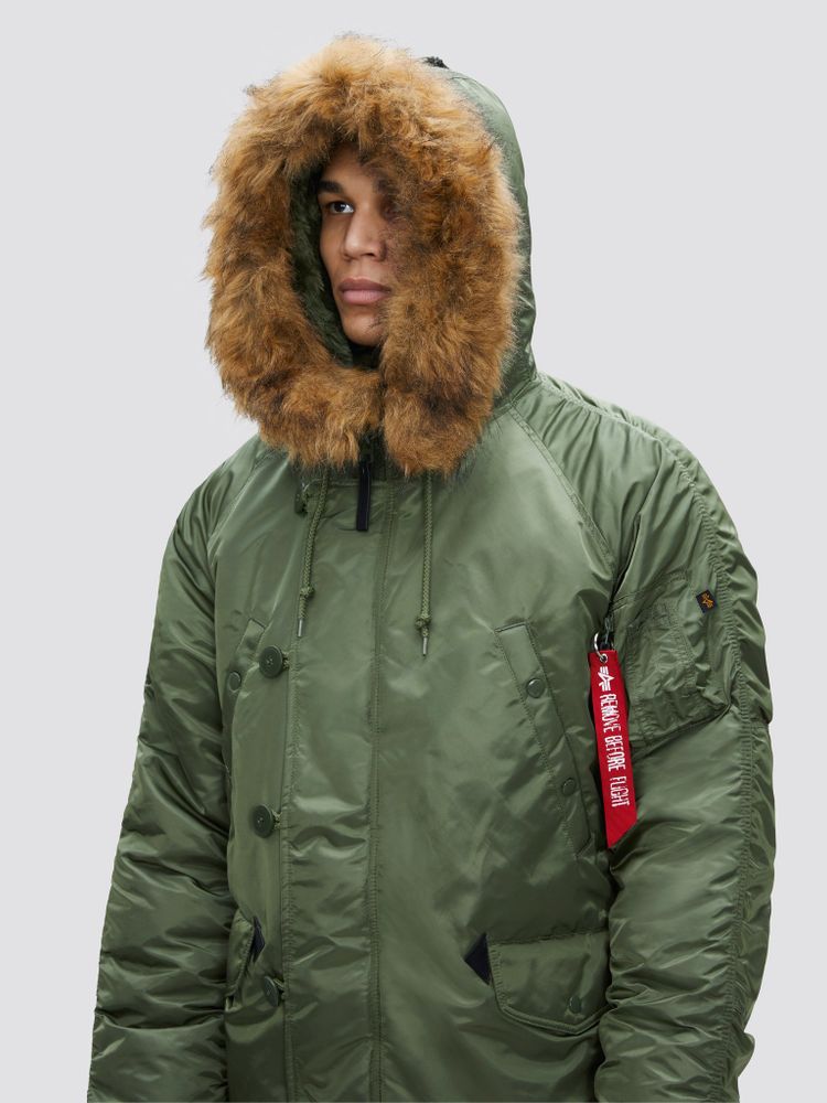 Парка Alpha Industries N-3B Regular Fit Sage Green (зеленая)