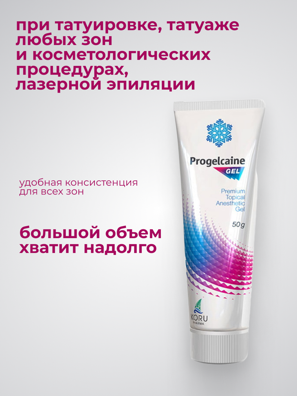 Охлаждающий гель Progelcaine gel (Прогелькаин) 9,6% (Корея) 50 г