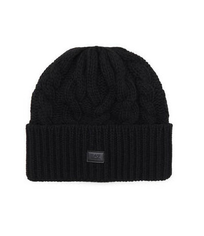 Хлопковая шапка EA7 - черный(240124 3F103)