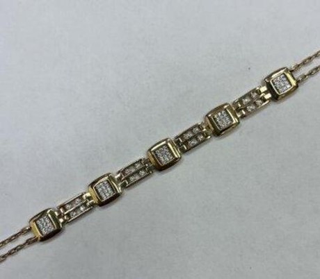 Браслет из золота с фианитами