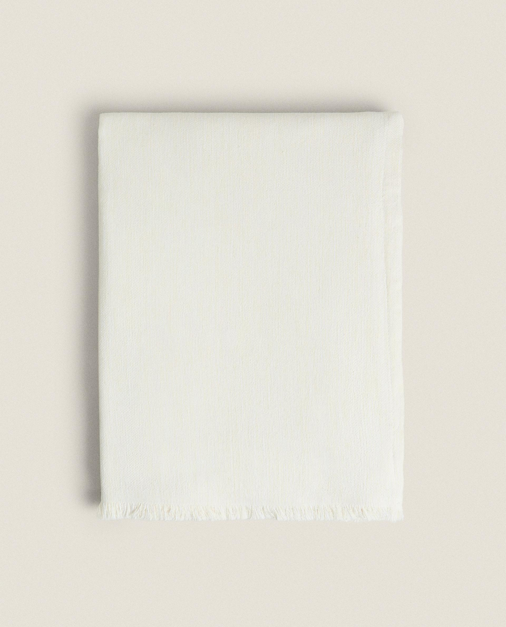 Zara Home плед из хлопка, экрю · 2379/004