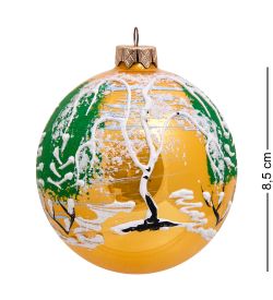 Элита НФШ-1184 Ел. украшение Шар «Берёза в снегу» 85 мм