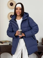 Куртка весенняя удлиненная со съемным капюшоном