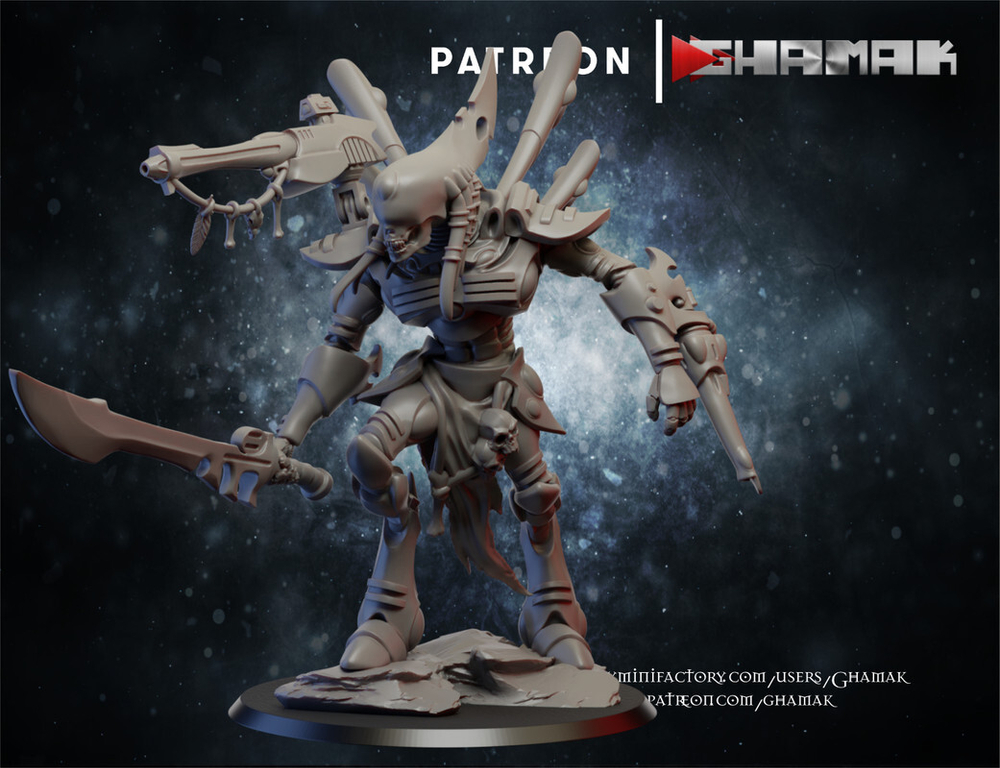 Drukhari Wraithlord Призрачный лорд Друкхари миниатюра для dnd, днд, pathfinder, фентези, Настольная игра, НРИ, Варгейм, РПГ