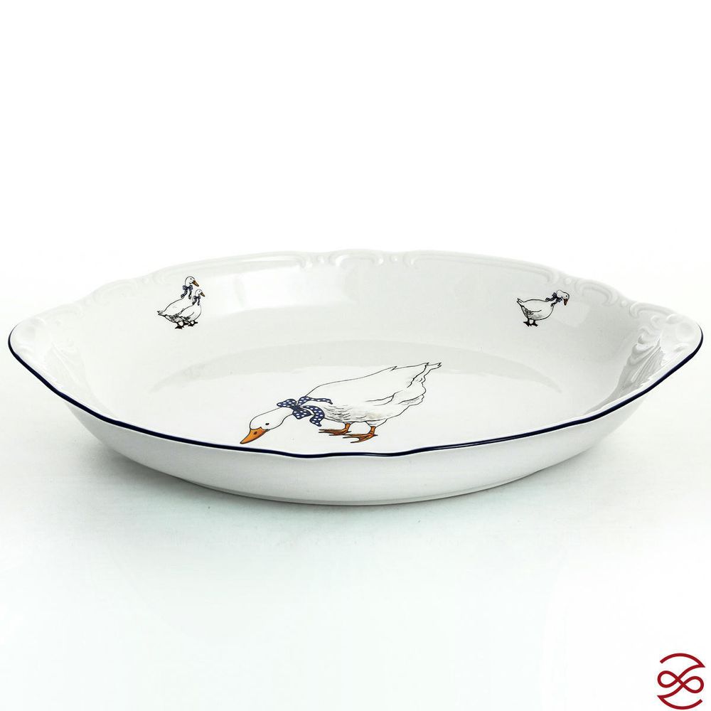 Блюдо для хлеба Thun Констанция Гуси 33 см