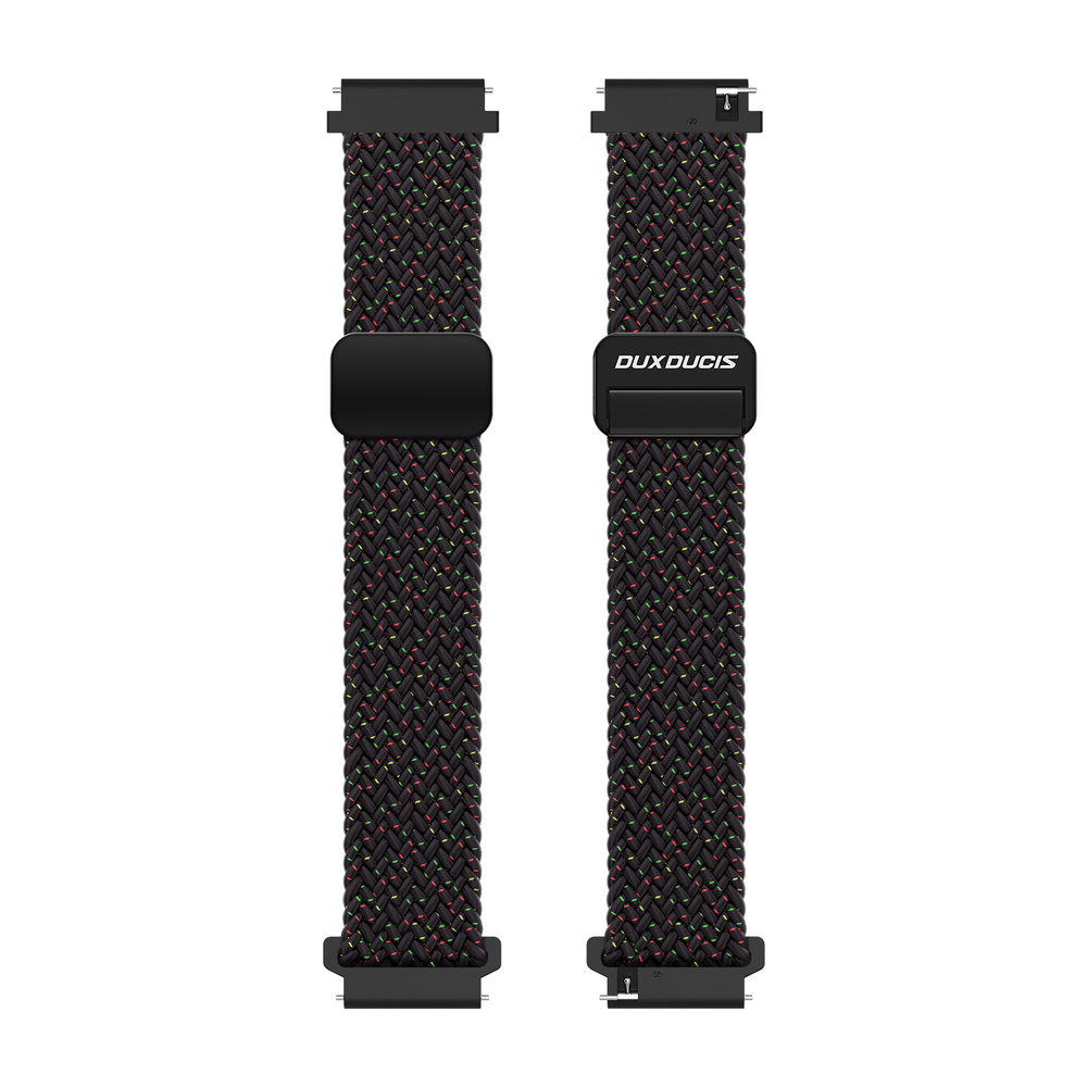 Эластичный ремешок черного цвета (Black Unity) от Dux Ducis для смарт часов Samsung Galaxy Watch 45 и 46мм (размер крепления 22мм), серия Strap (Mixture Pro Series)